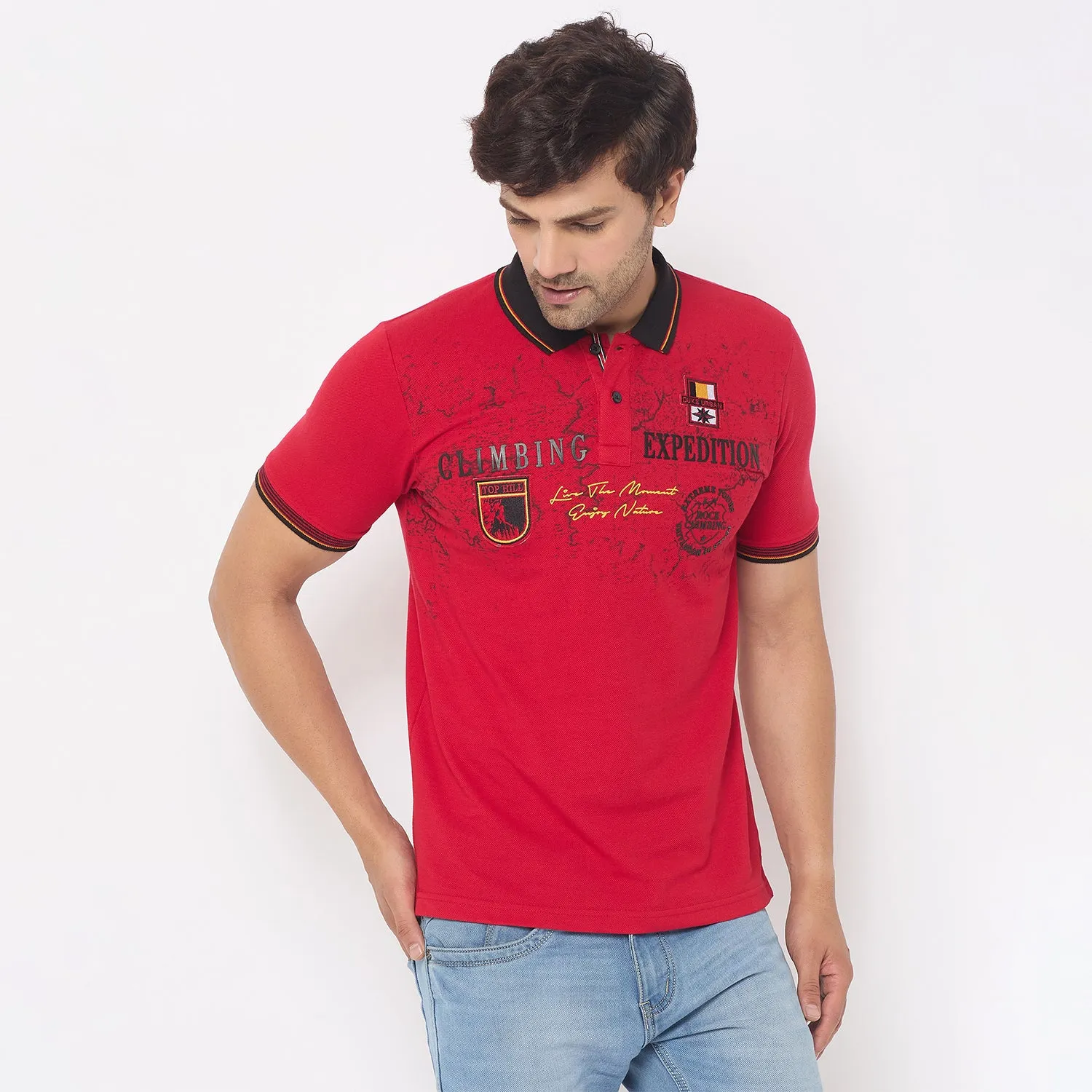 Duke Stardust Men Half Sleeve Cotton Tshirt (LF7229)