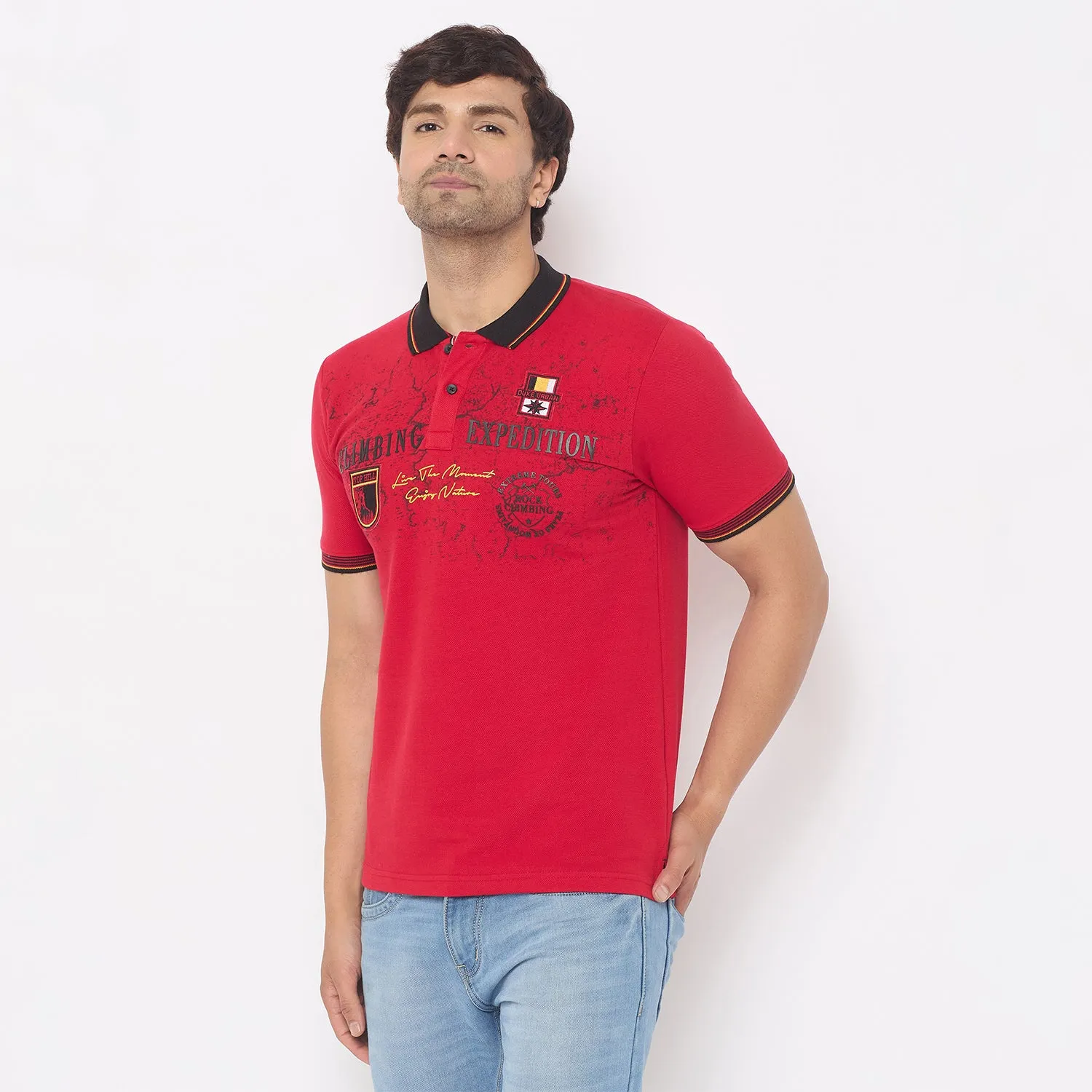 Duke Stardust Men Half Sleeve Cotton Tshirt (LF7229)