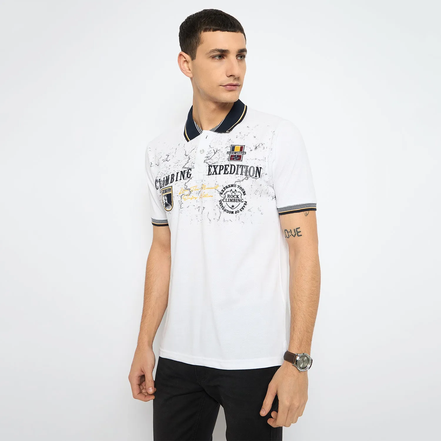 Duke Stardust Men Half Sleeve Cotton Tshirt (LF7229)