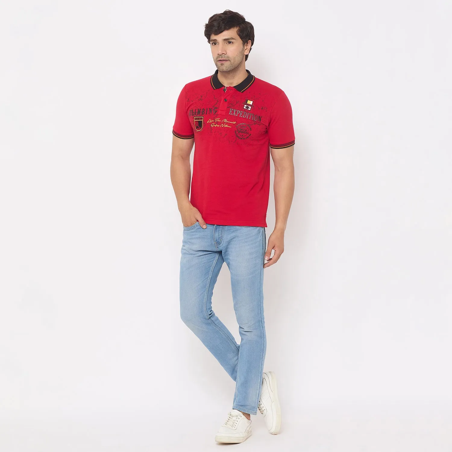 Duke Stardust Men Half Sleeve Cotton Tshirt (LF7229)