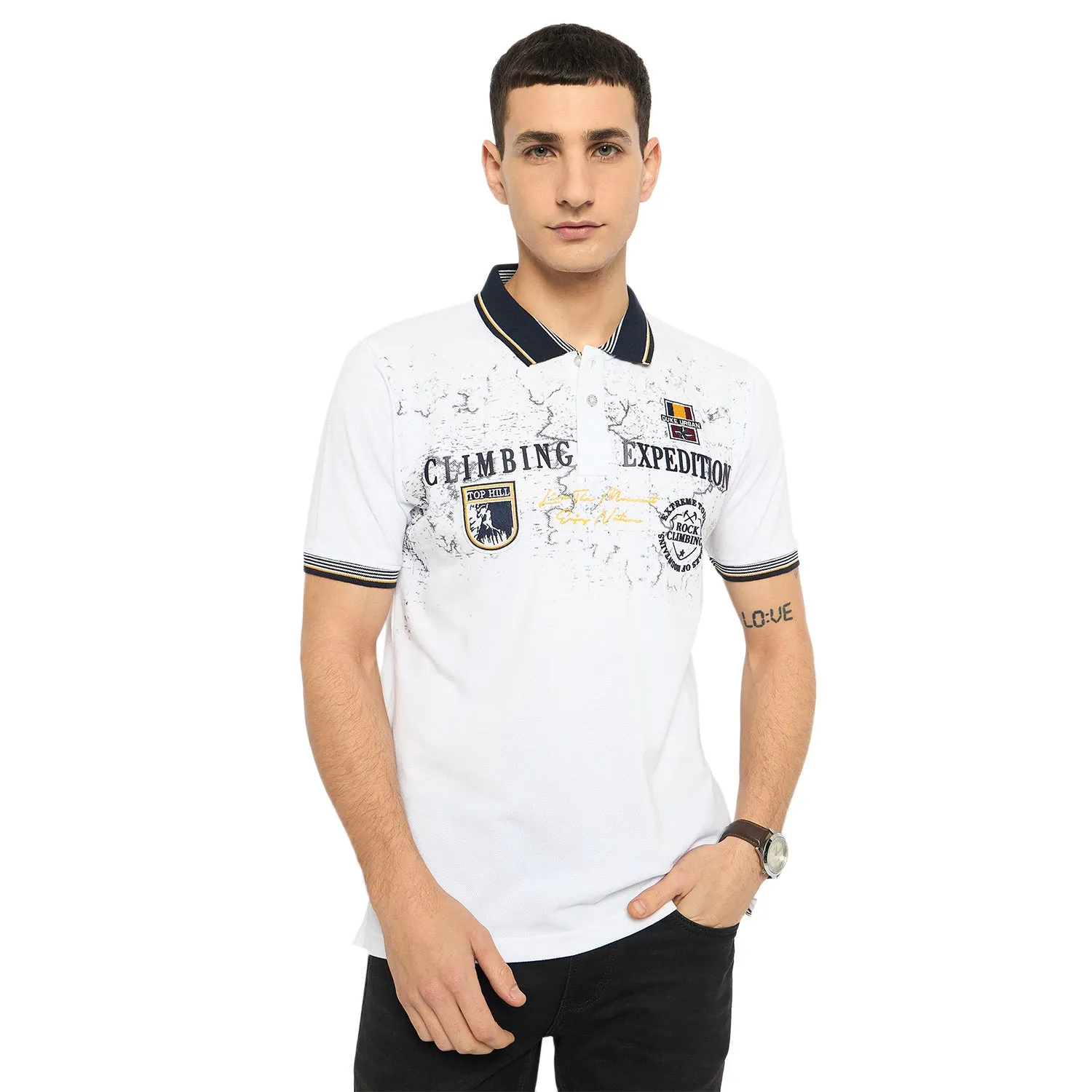 Duke Stardust Men Half Sleeve Cotton Tshirt (LF7229)