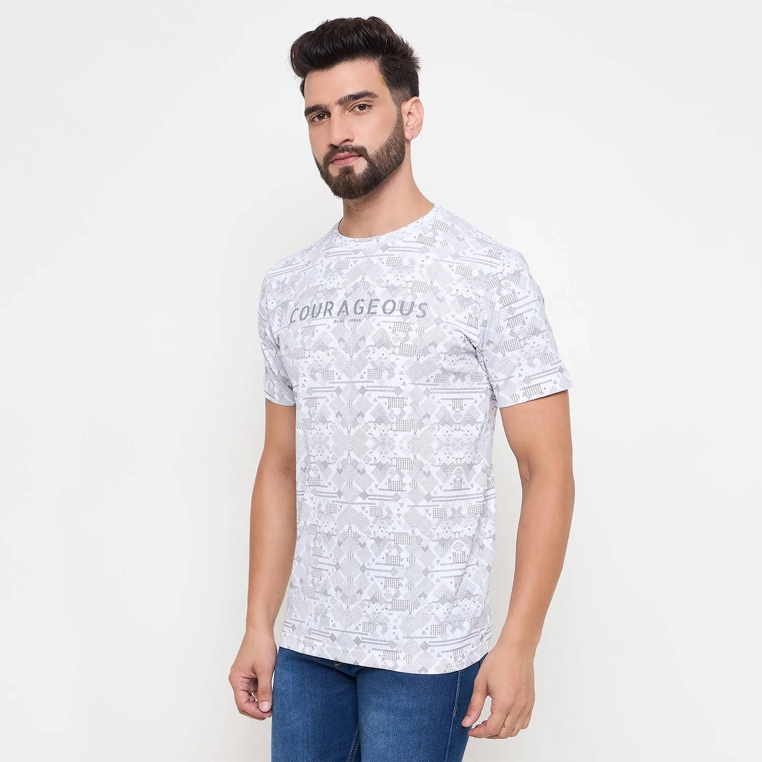 Duke Stardust Men Half Sleeve Cotton Tshirt (MLF7166)