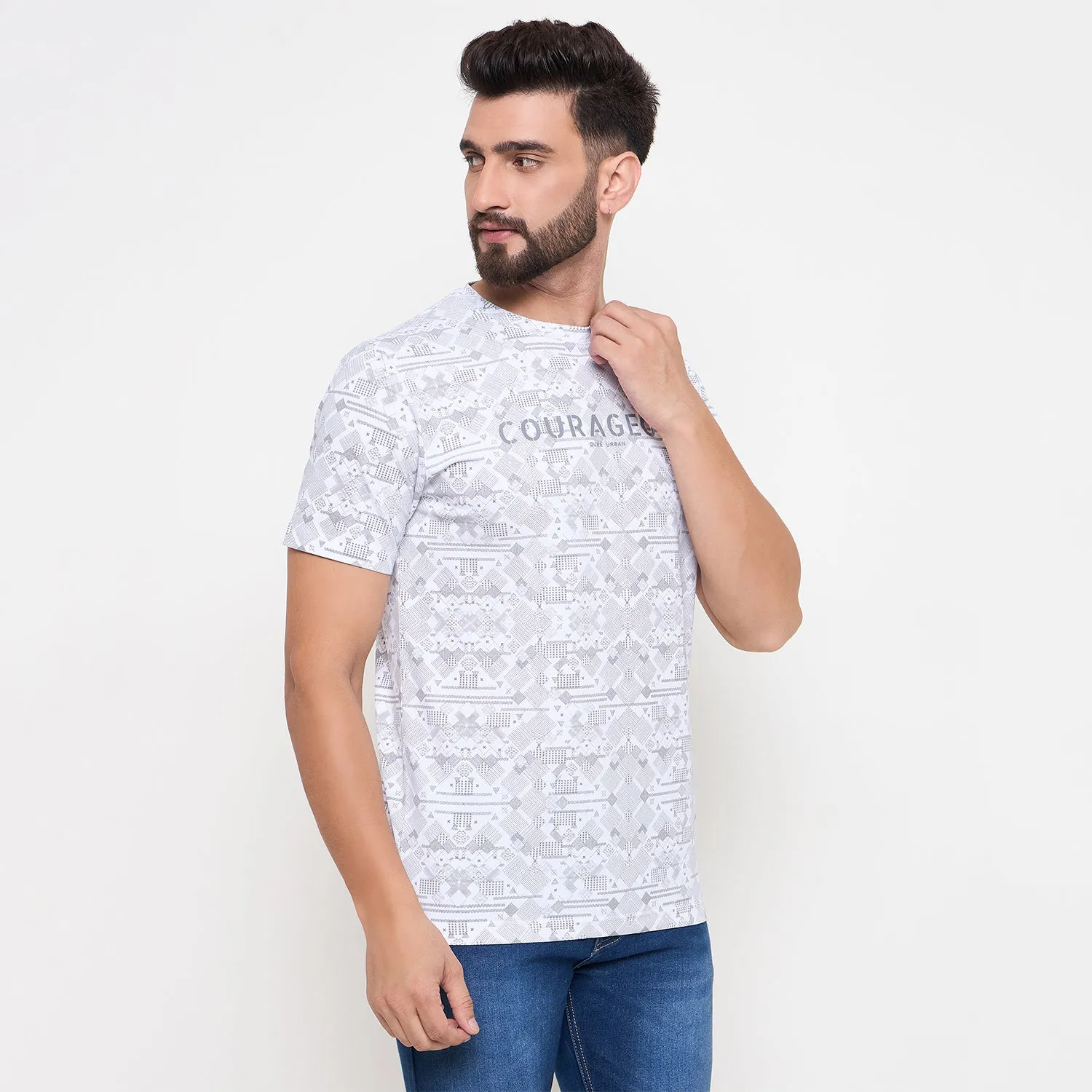 Duke Stardust Men Half Sleeve Cotton Tshirt (MLF7166)