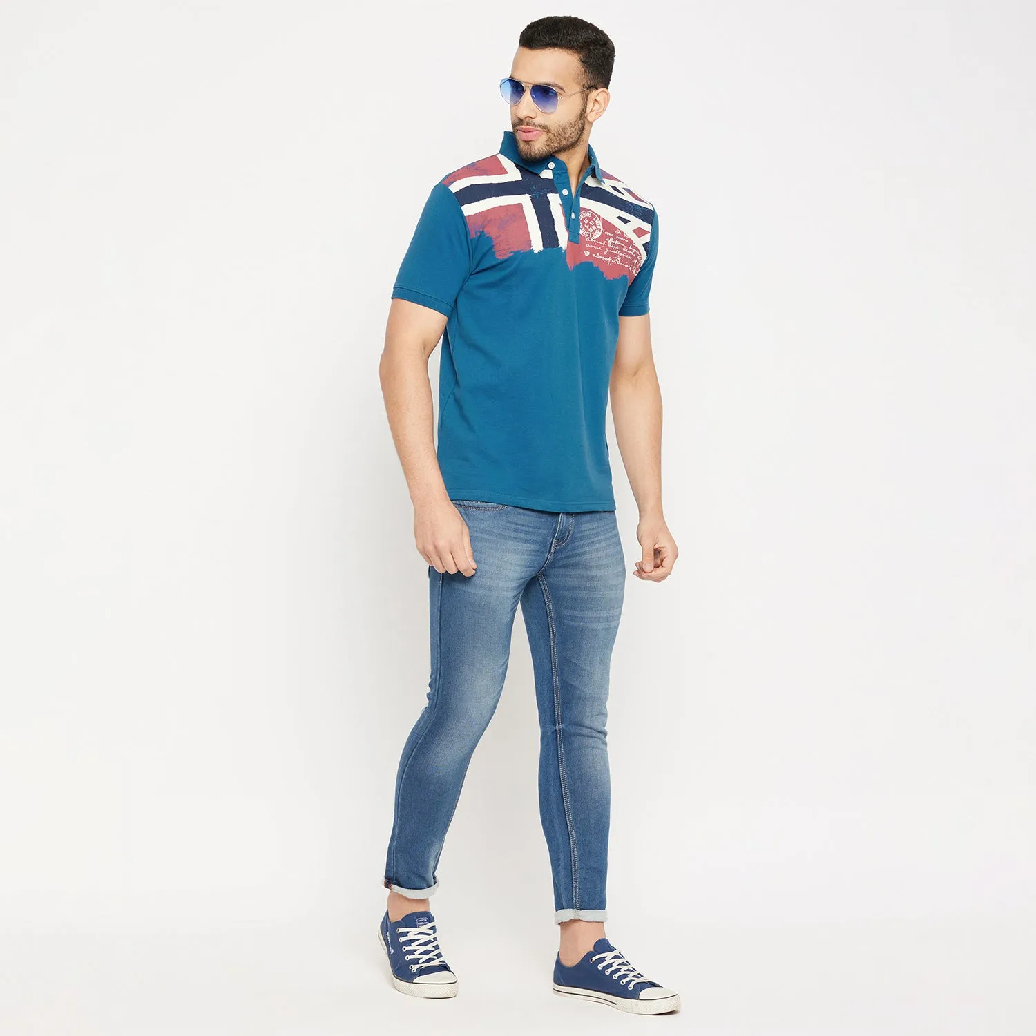 Duke Stardust Men Half Sleeve Polo Neck Cotton T-shirt (3920)