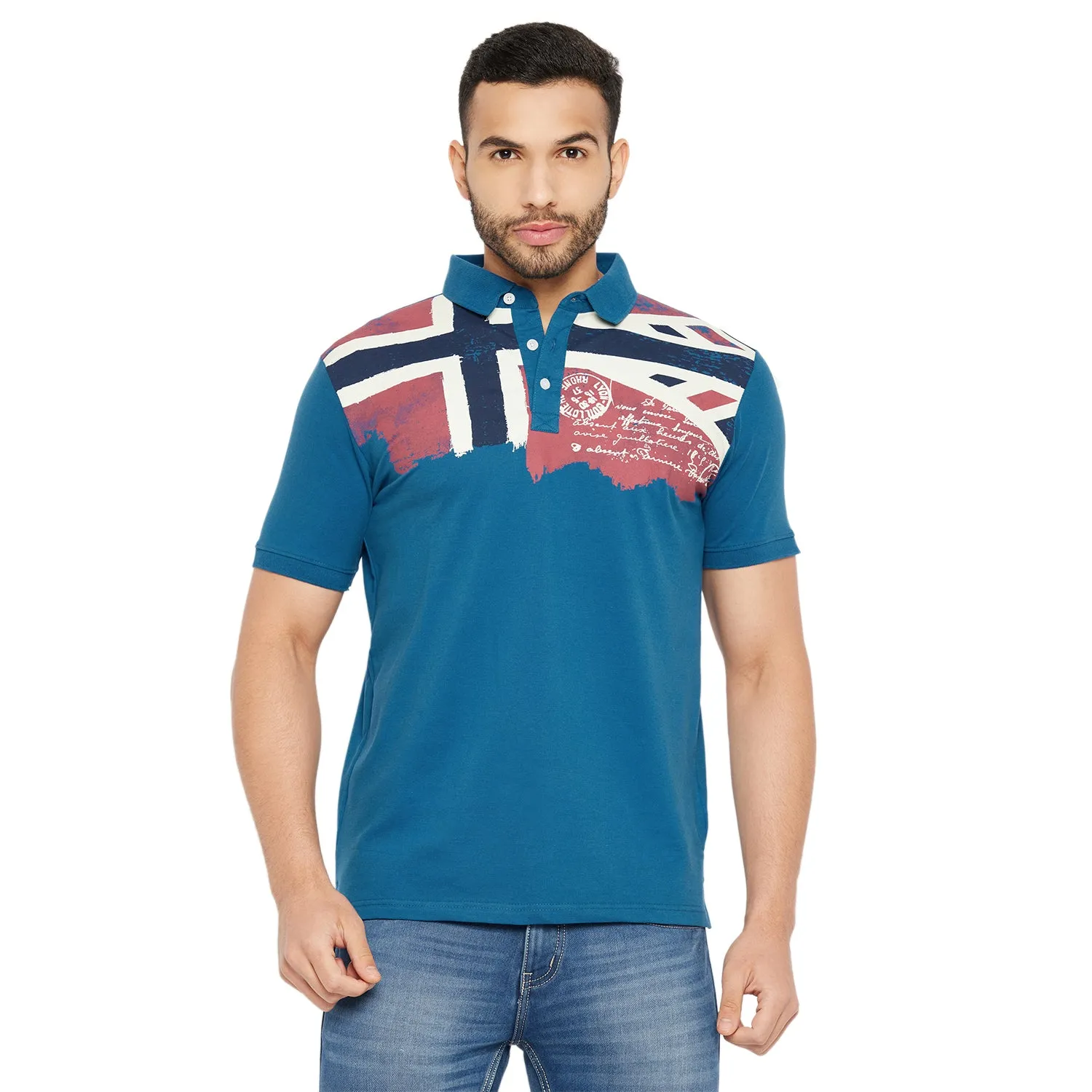 Duke Stardust Men Half Sleeve Polo Neck Cotton T-shirt (3920)