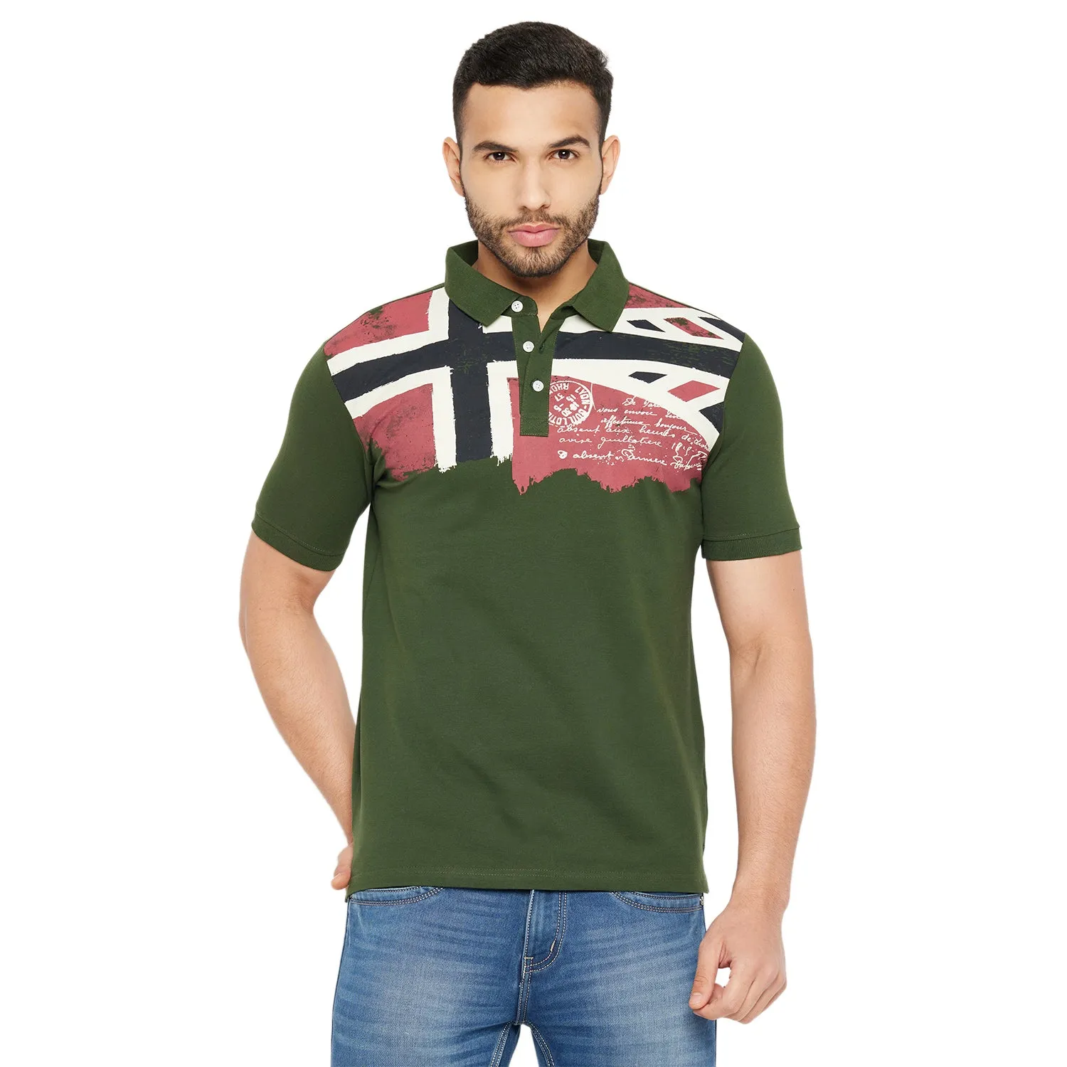 Duke Stardust Men Half Sleeve Polo Neck Cotton T-shirt (3920)