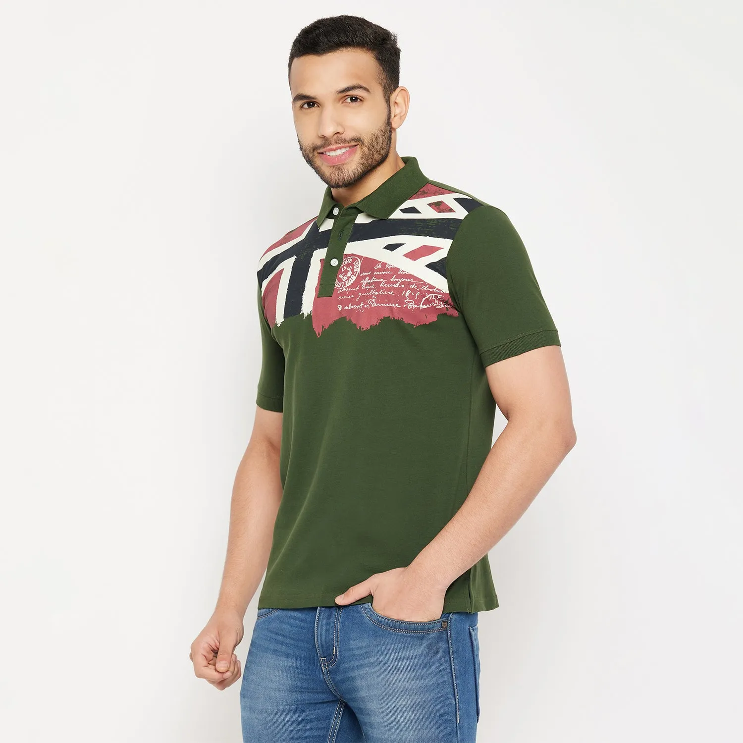 Duke Stardust Men Half Sleeve Polo Neck Cotton T-shirt (3920)