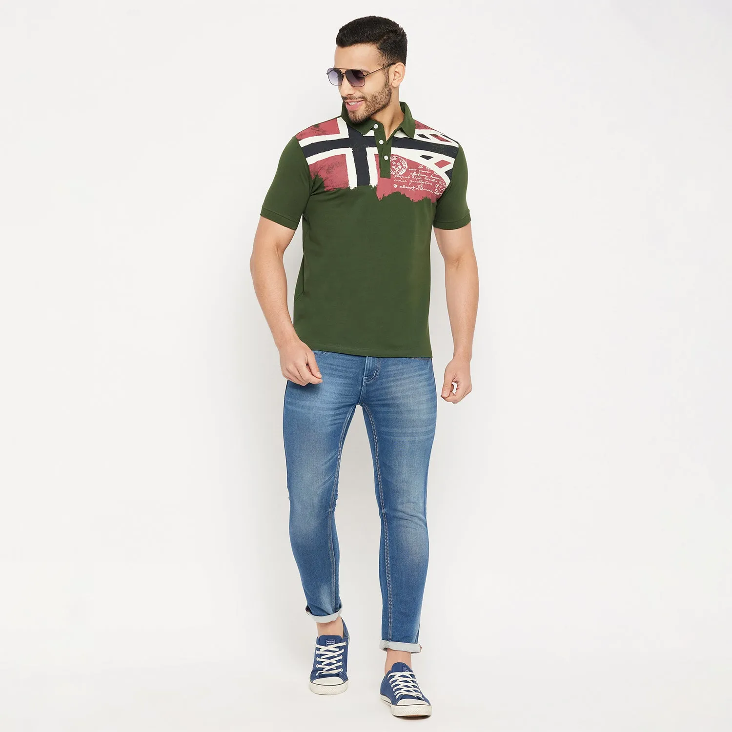 Duke Stardust Men Half Sleeve Polo Neck Cotton T-shirt (3920)