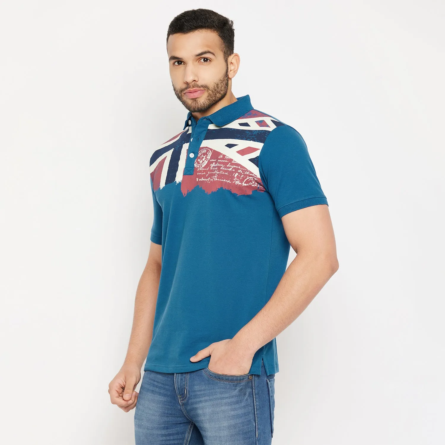 Duke Stardust Men Half Sleeve Polo Neck Cotton T-shirt (3920)