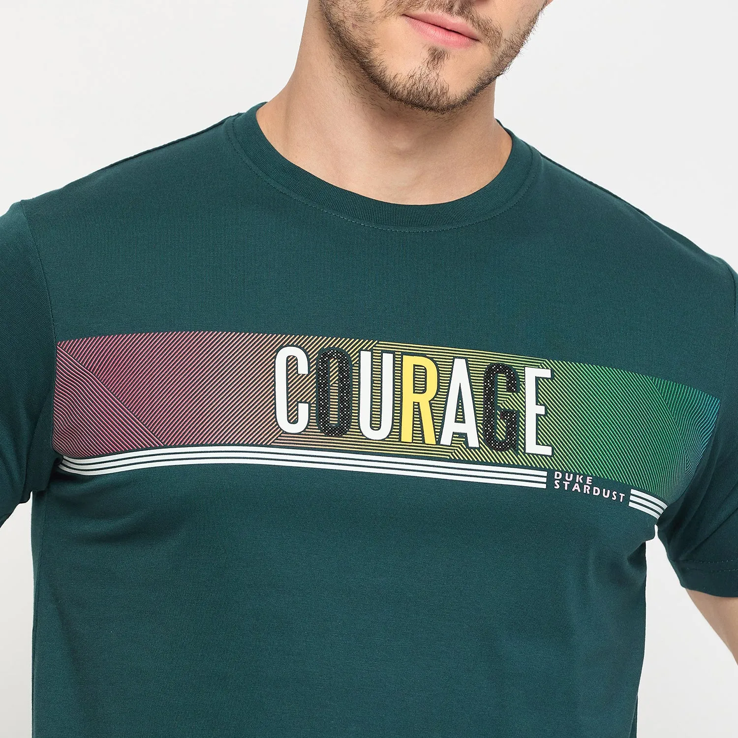 Duke Strardust Men Half Sleeve Cotton T-shirt (LF7055)