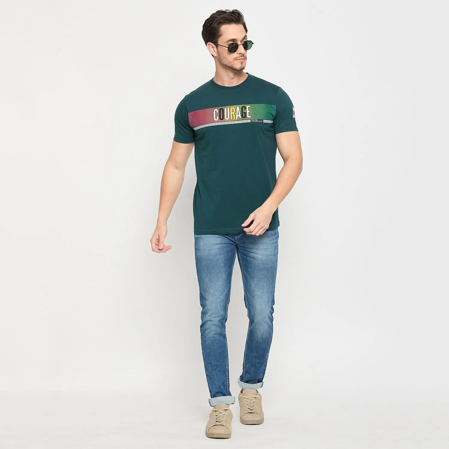 Duke Strardust Men Half Sleeve Cotton T-shirt (LF7055)