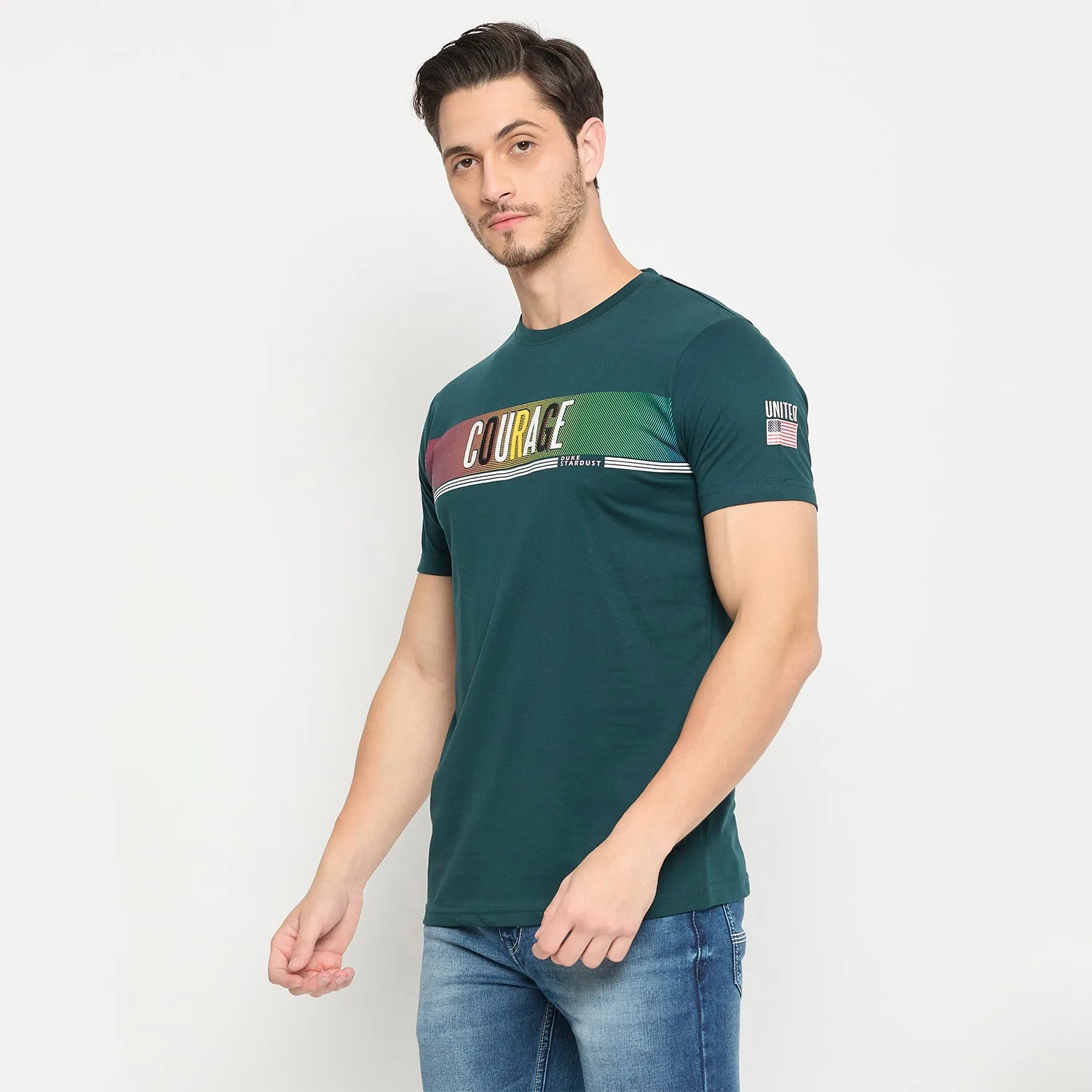Duke Strardust Men Half Sleeve Cotton T-shirt (LF7055)
