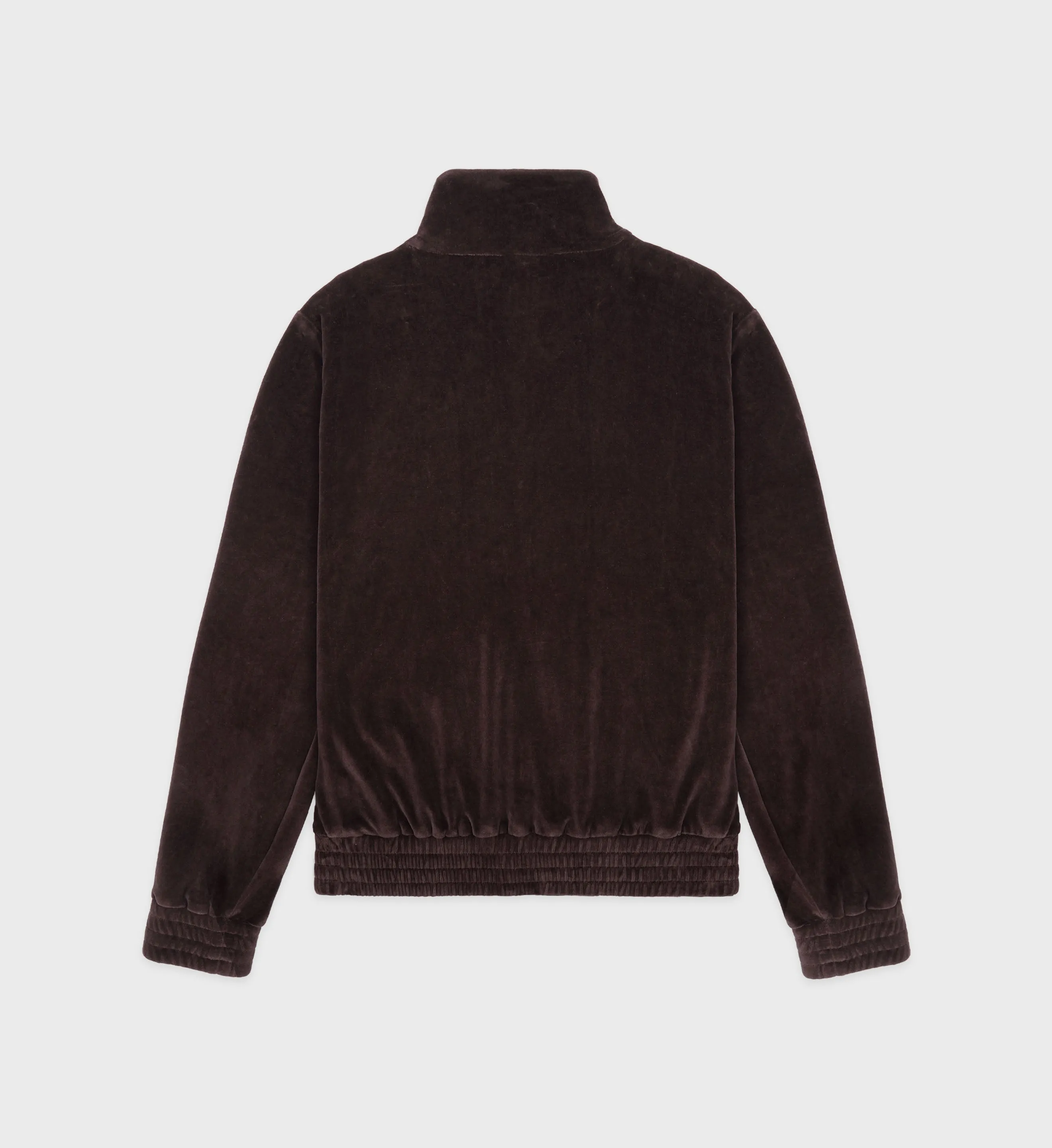 Faubourg Velour Track Jacket - Chocolate/Cream