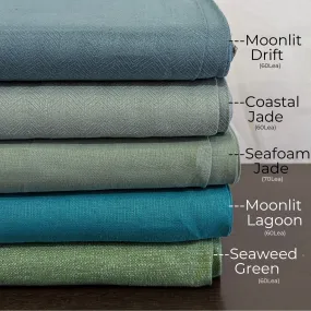 FORREST LAKE Pure Linen Green Fabrics, For Shirts and Tops