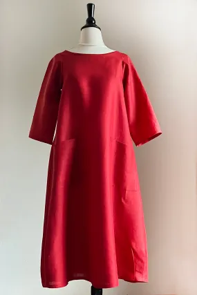 Garden Party Dress - ORGANIC Brick Linen