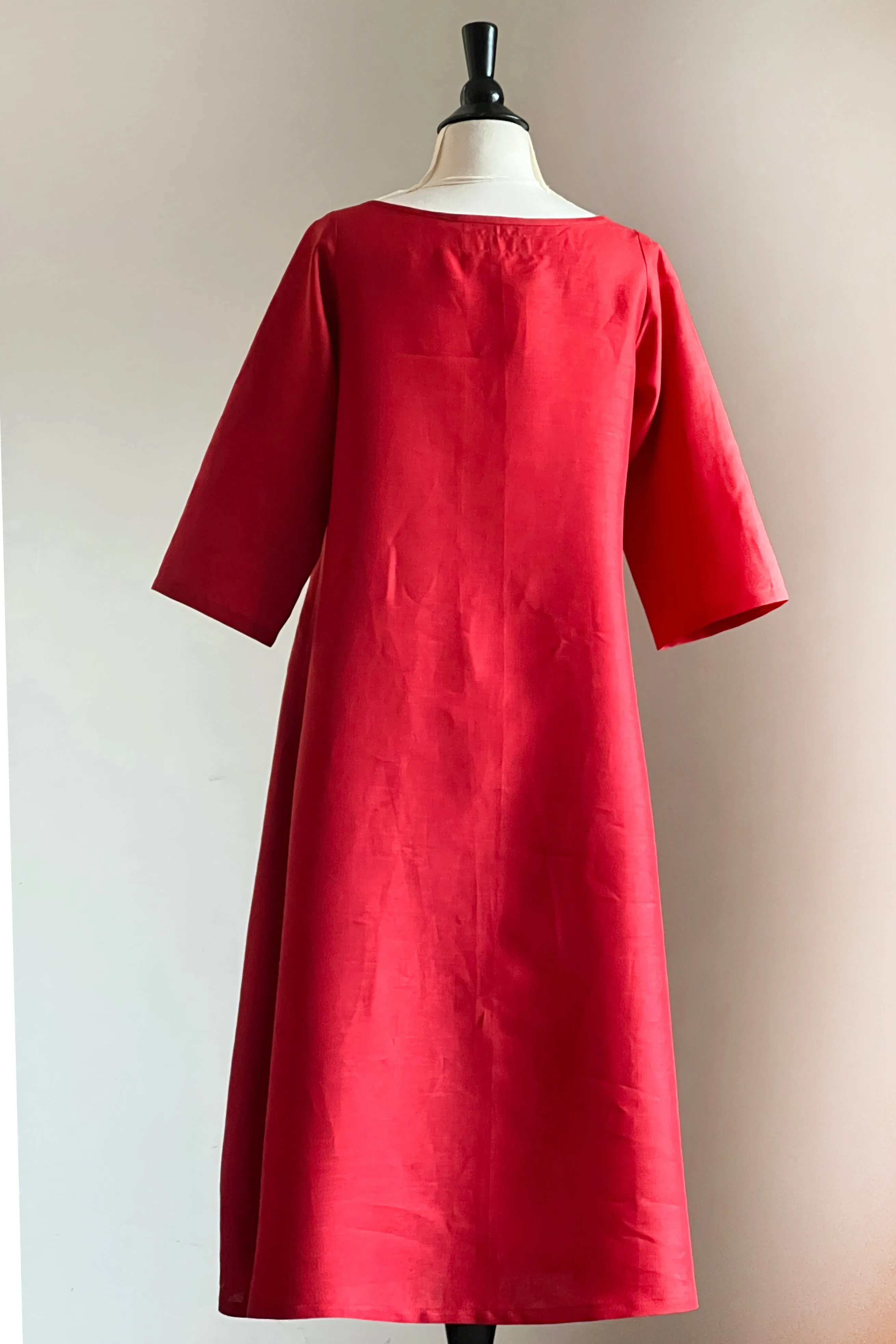 Garden Party Dress - ORGANIC Brick Linen