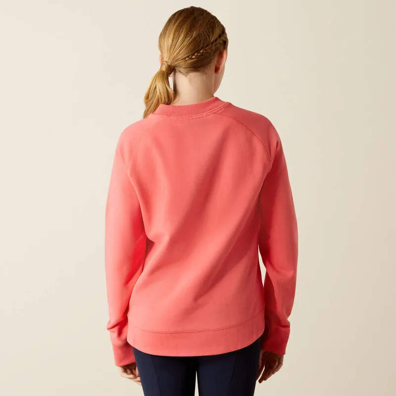 Girl's Ariat Benicia Coral Sweatshirt