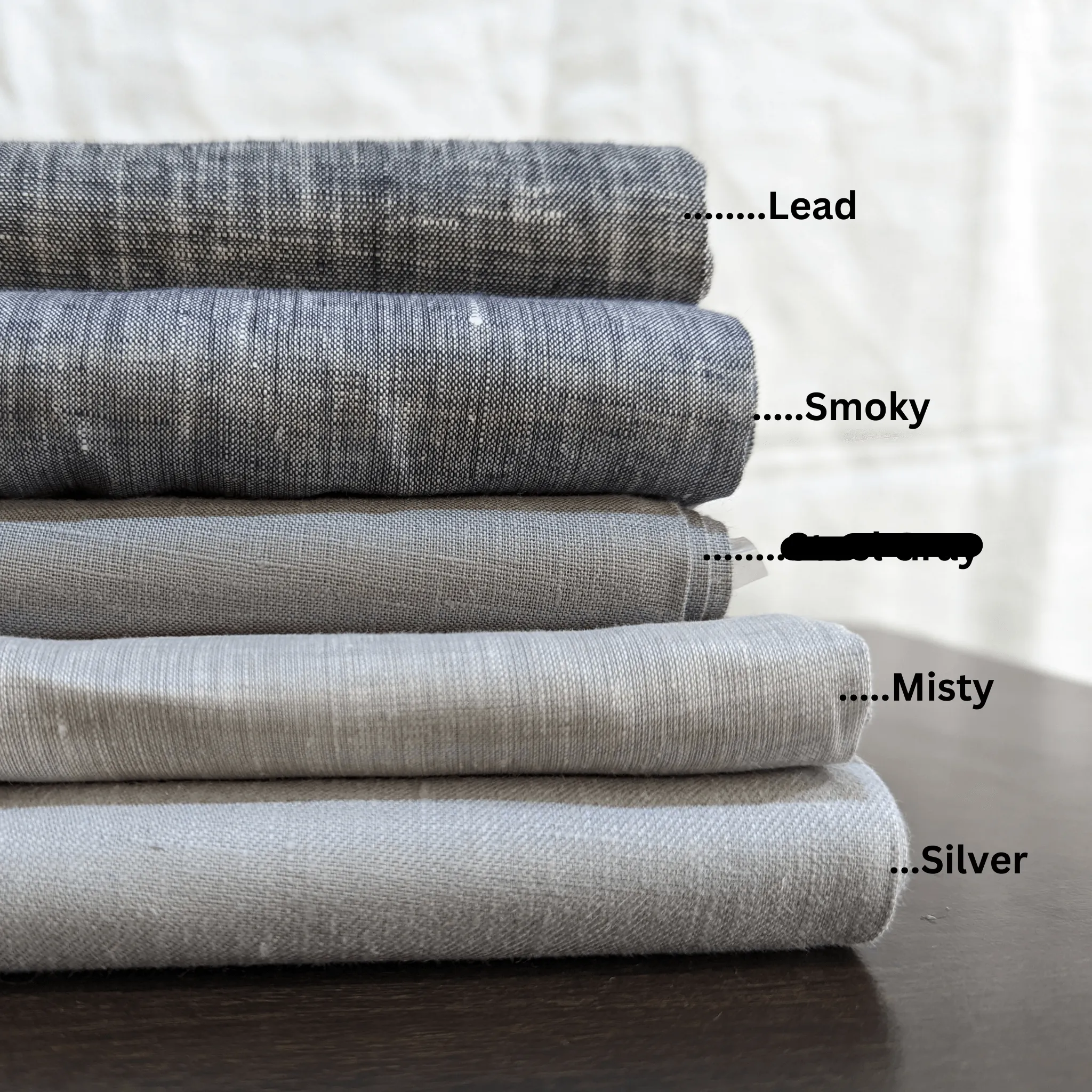 Gray: Pure Linen Fabric, Used for Shirts, Dresses, Tops, Bedding