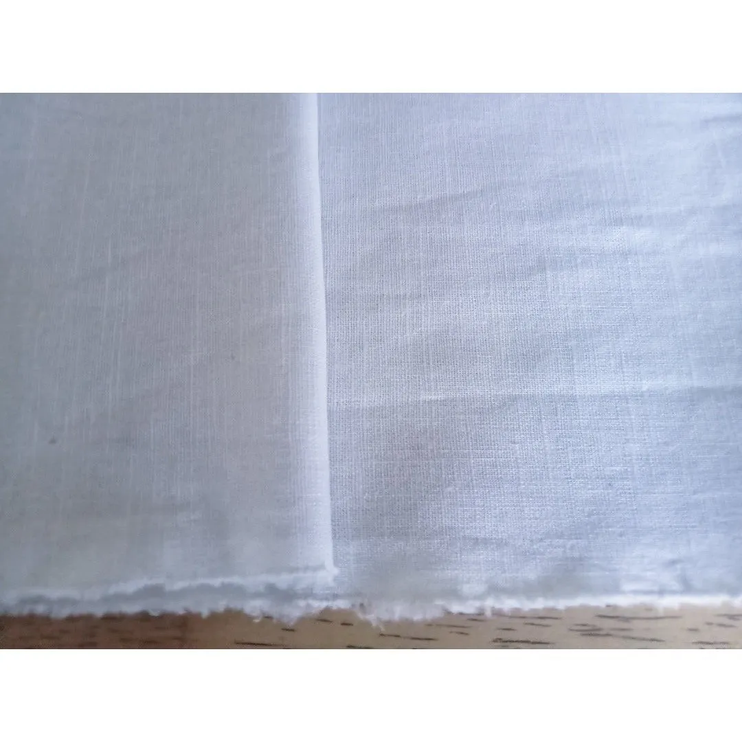 Indi white - shimmer cotton/linen woven fabric - sold by 1/2mtr