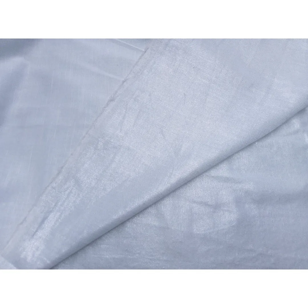 Indi white - shimmer cotton/linen woven fabric - sold by 1/2mtr