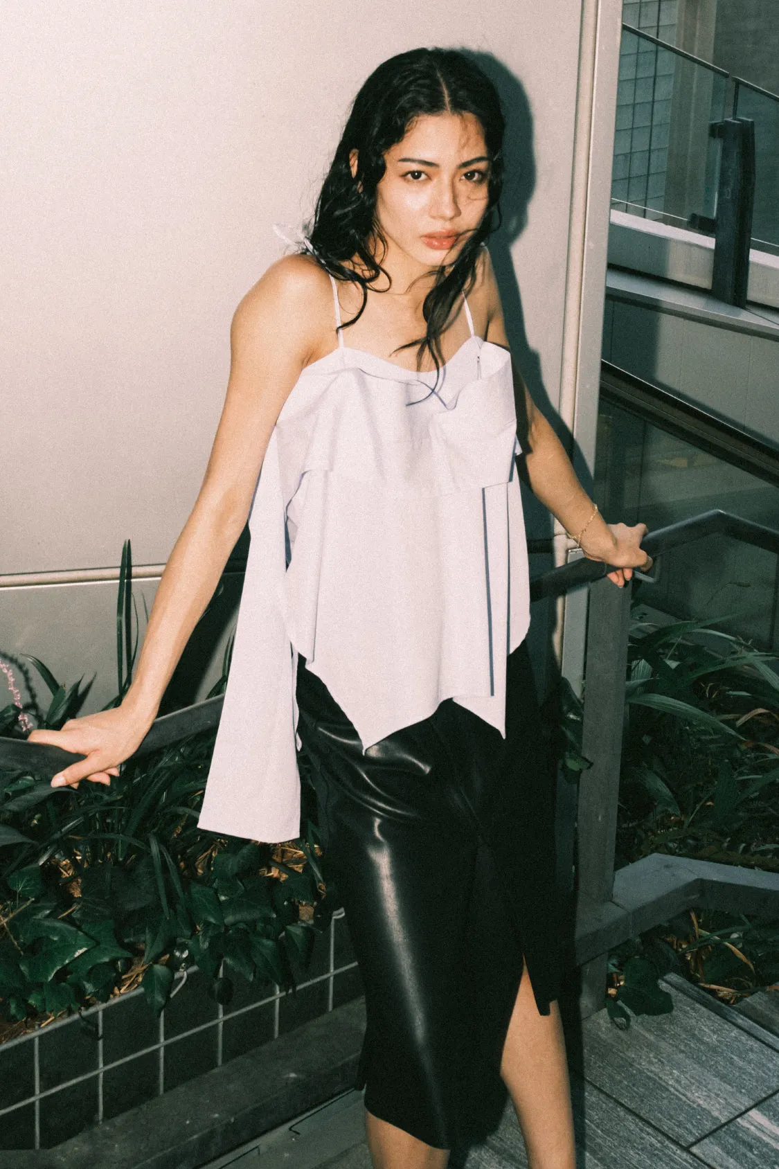 KAI SKIRT / vegan apple leather