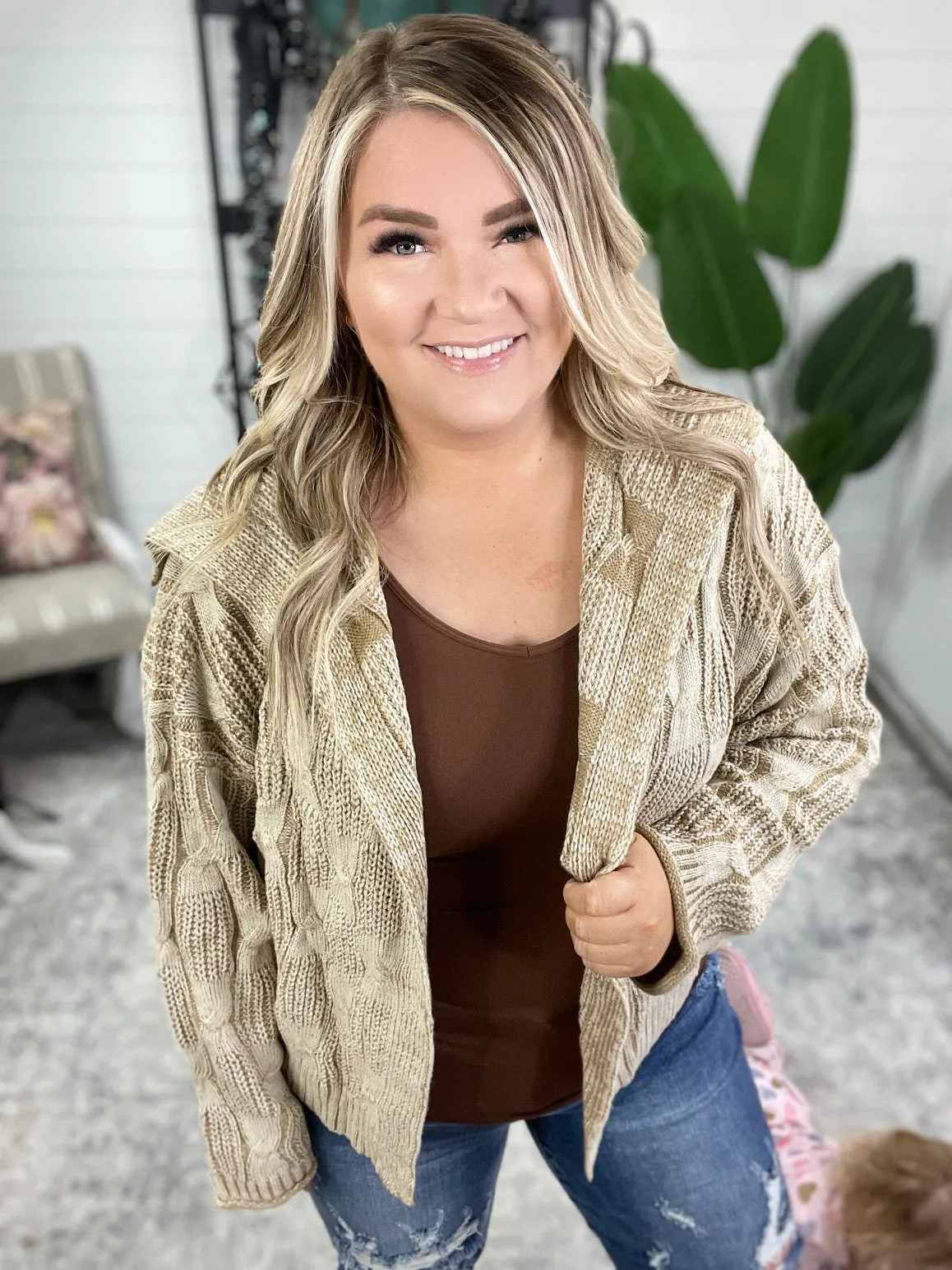 Look Out World Open Front Cardigan