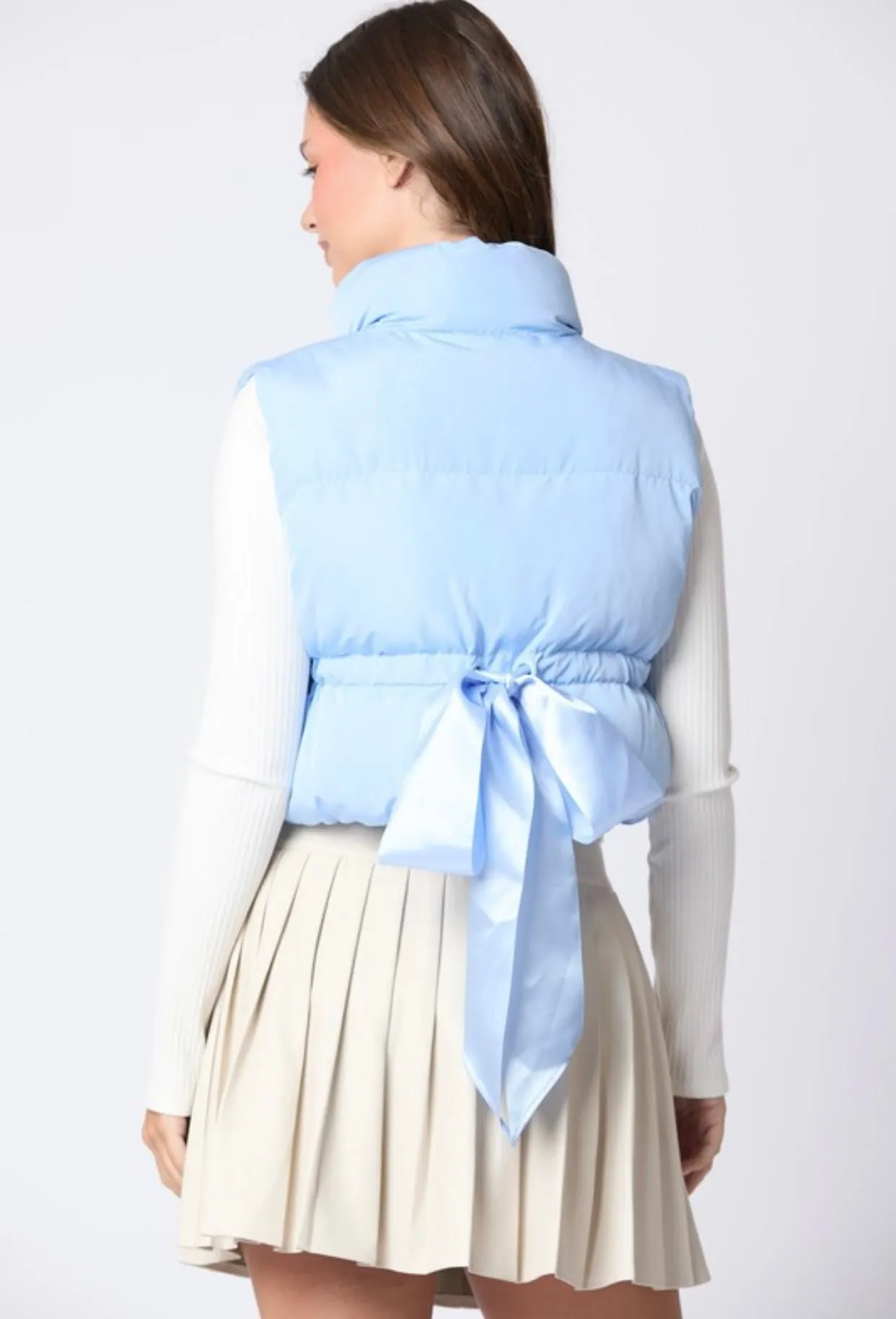 Love Me So Bow Puffer Vest