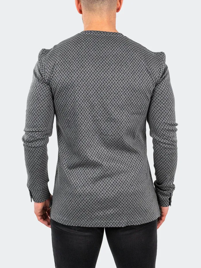 Maceoo Stretch Tshirts | V-Neck EdisonWeaves Grey