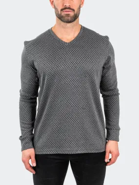 Maceoo Stretch Tshirts | V-Neck EdisonWeaves Grey