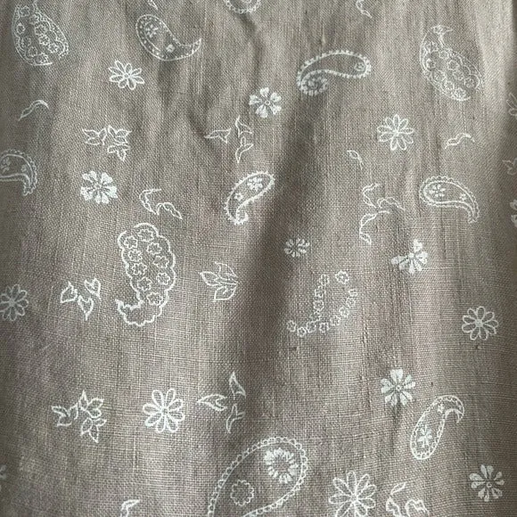 Match Vintage Paisley Print Linen Dress