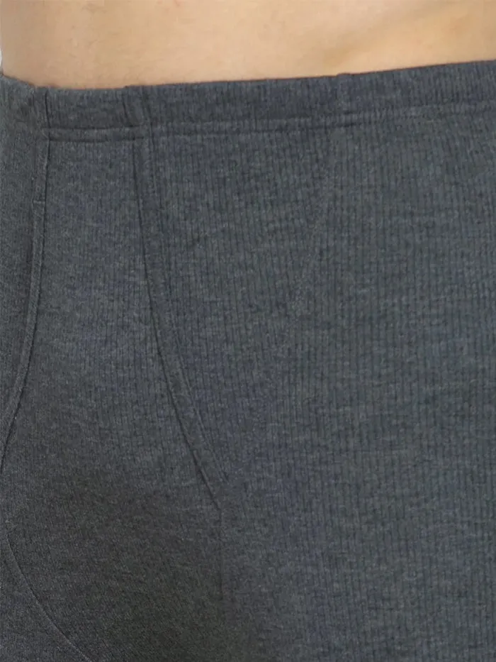 Men's Charcoal Melange Thermal Long John