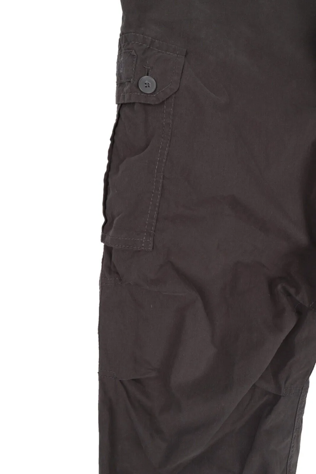 Men's SCHOTT NYC Grey Cotton Blend Military Cargo Pants Trousers Size 32