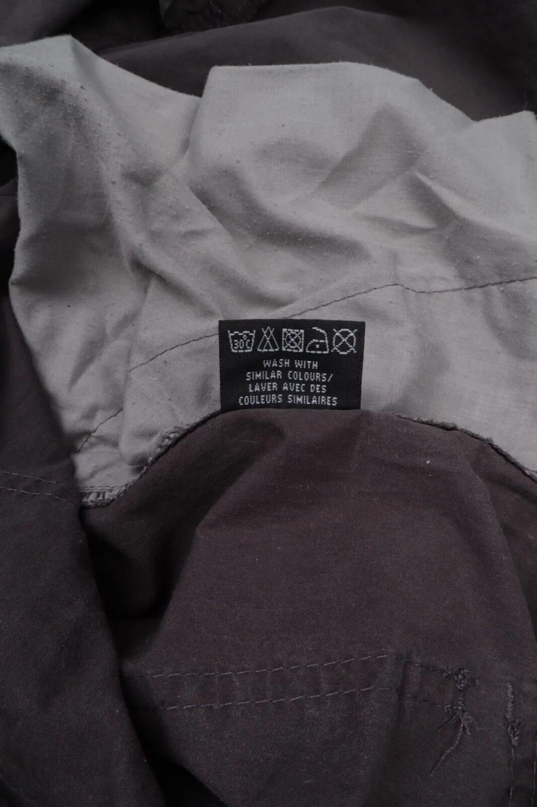 Men's SCHOTT NYC Grey Cotton Blend Military Cargo Pants Trousers Size 32