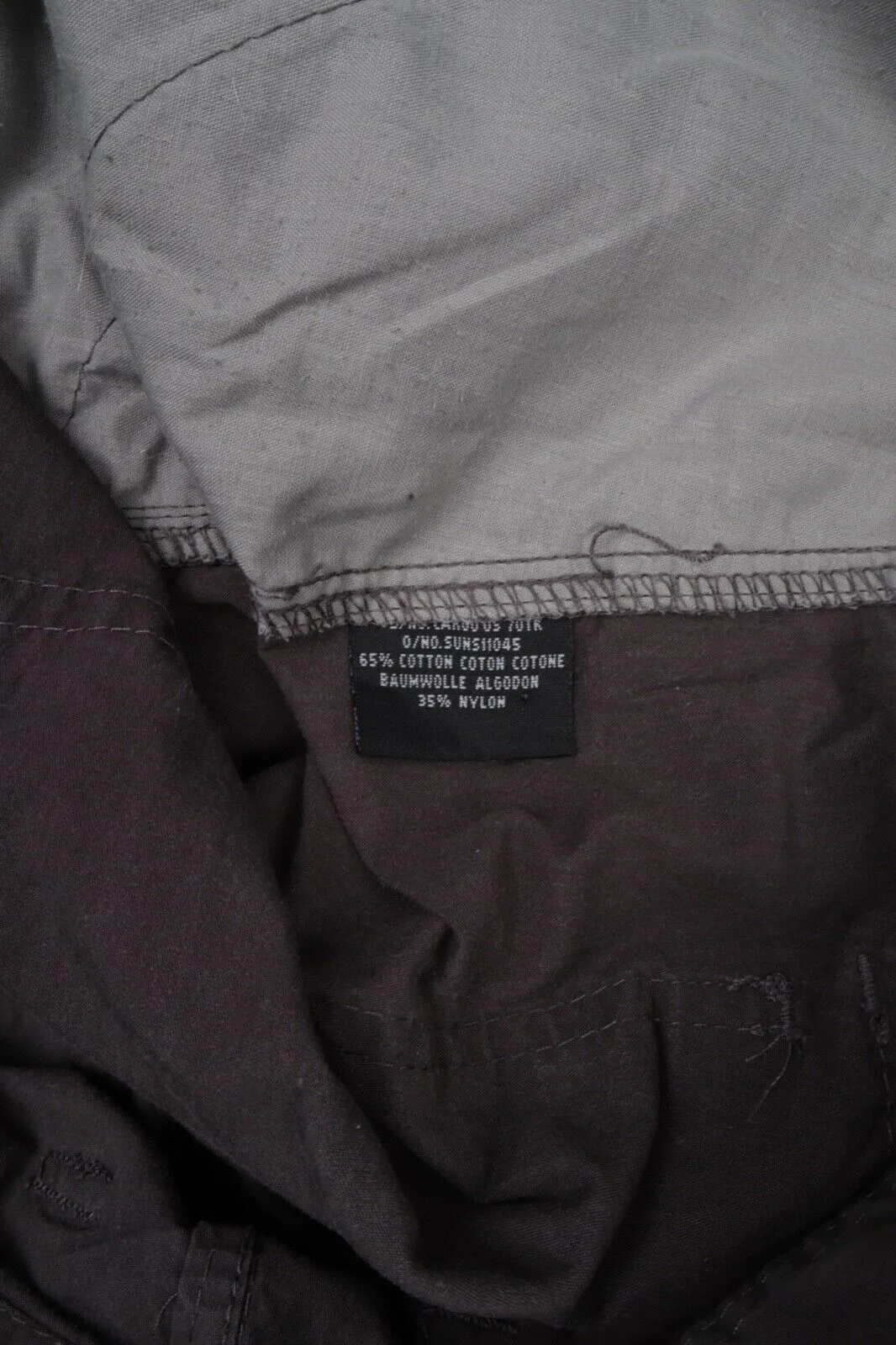 Men's SCHOTT NYC Grey Cotton Blend Military Cargo Pants Trousers Size 32