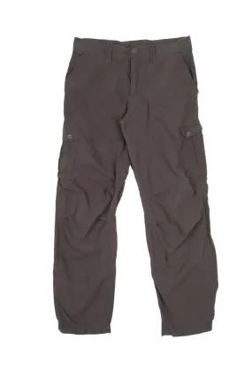 Men's SCHOTT NYC Grey Cotton Blend Military Cargo Pants Trousers Size 32