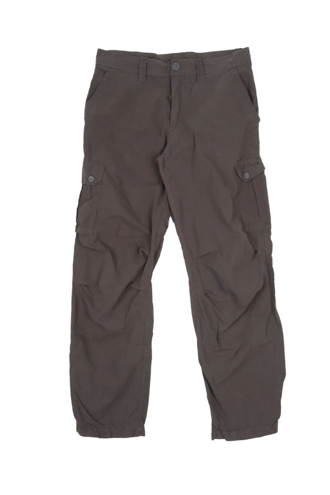 Men's SCHOTT NYC Grey Cotton Blend Military Cargo Pants Trousers Size 32