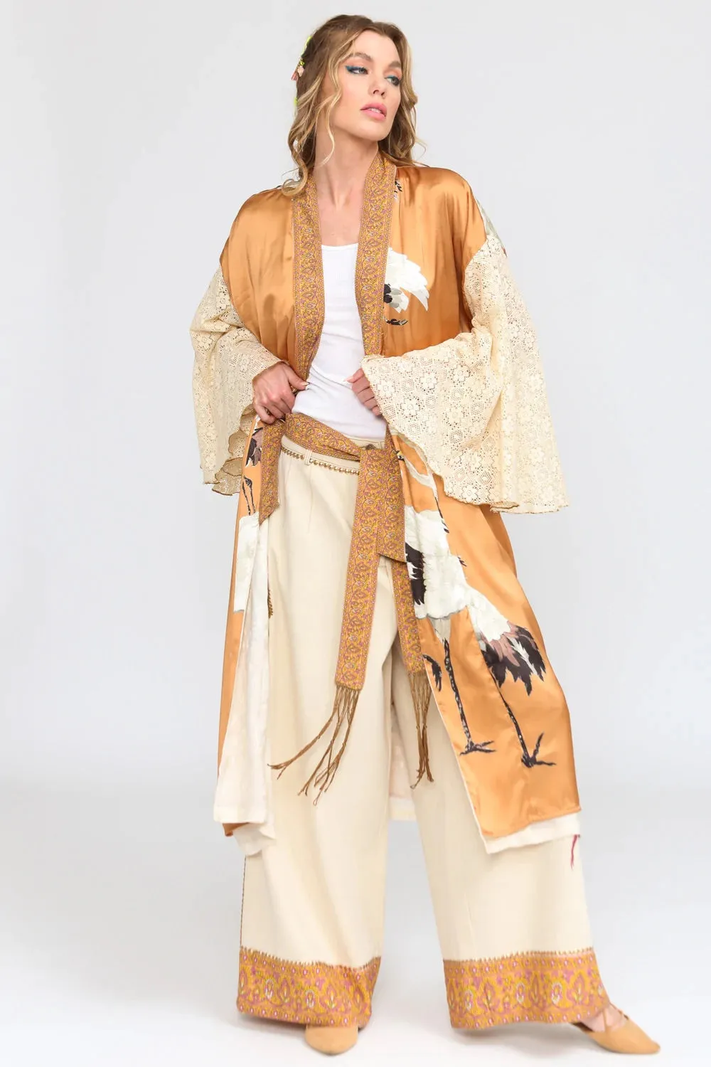 My Beauty Topper Reversible Embroidered Kimono in Two Colors