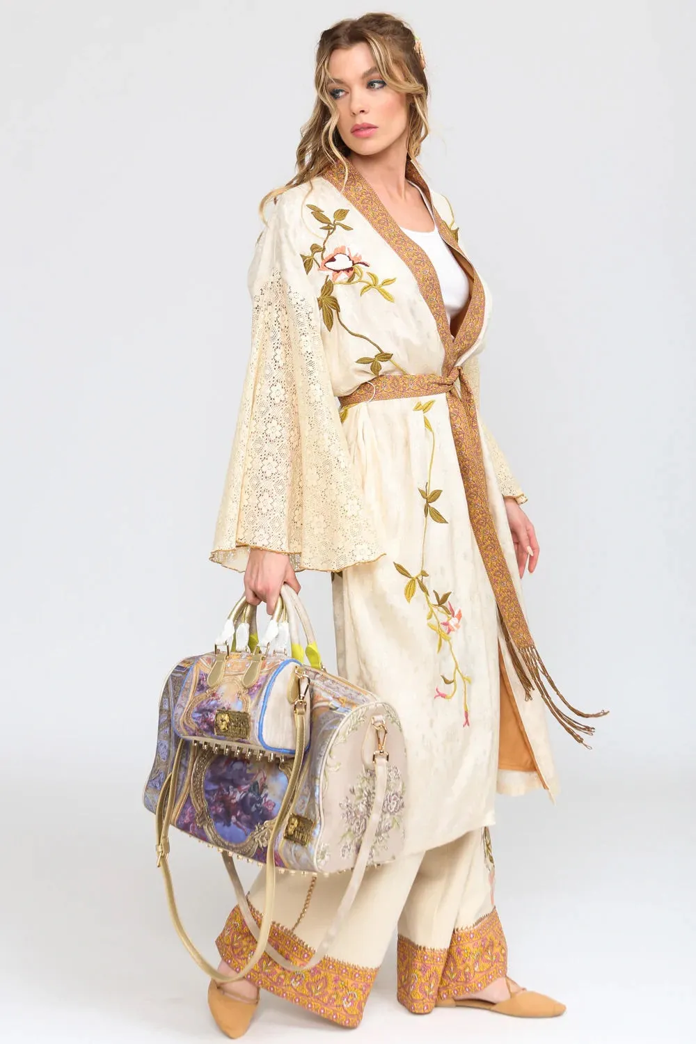 My Beauty Topper Reversible Embroidered Kimono in Two Colors