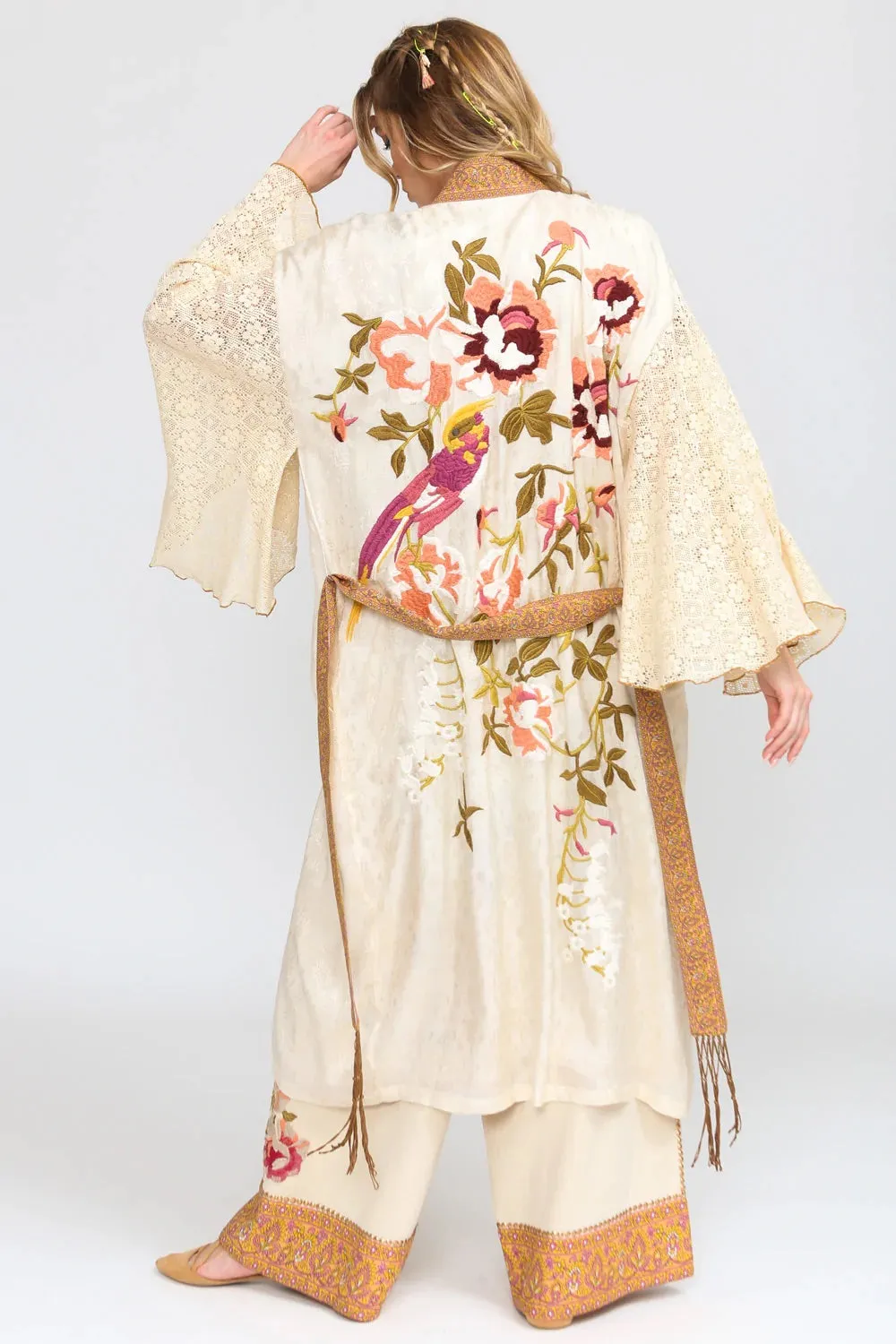 My Beauty Topper Reversible Embroidered Kimono in Two Colors