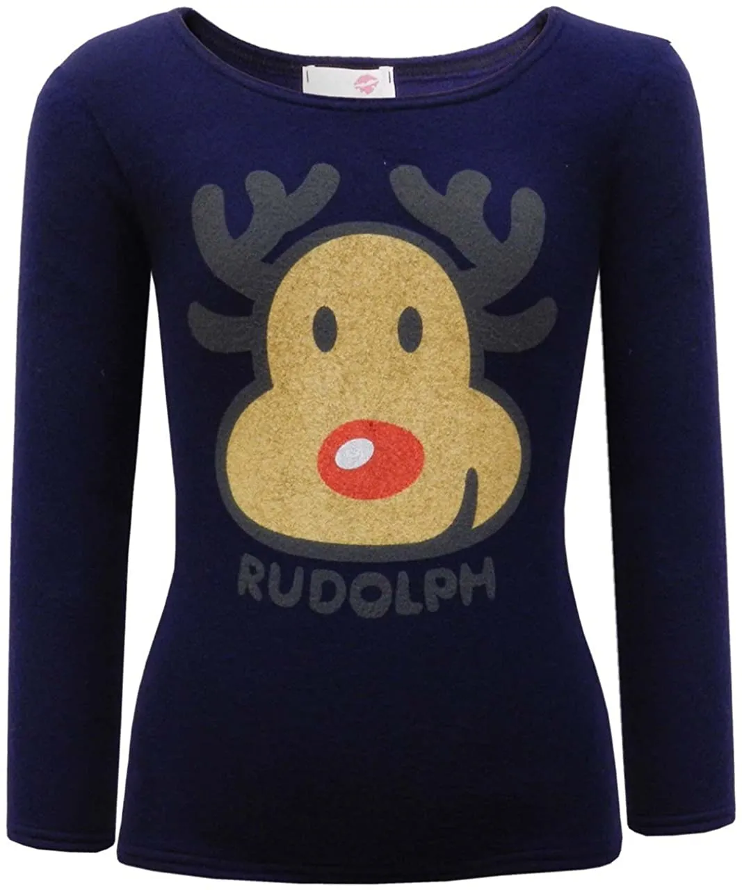 Navy Mink Fleece Rudolph Soft Fleece Christmas Jumper