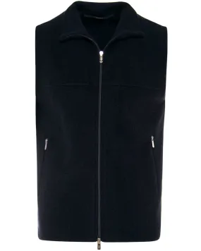 Navy Velour Vest