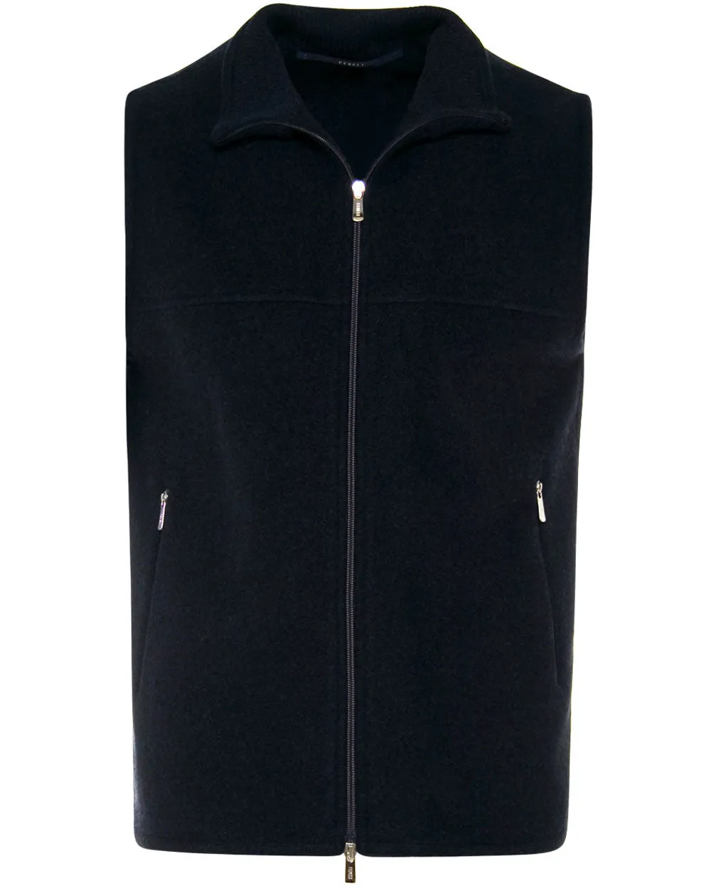 Navy Velour Vest