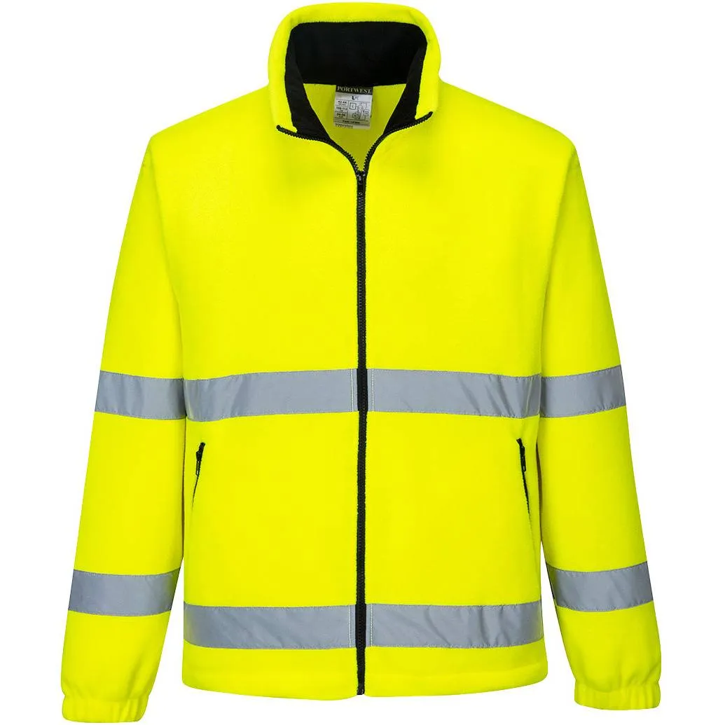 Port West Hi Vis Essential Zip Polar Fleece Jumper - F250