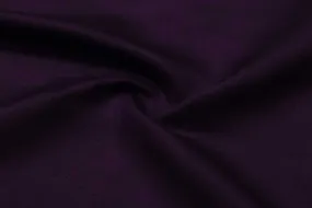 Precut of 1.5 Meters of Dark Purple Plain Viscose Dyed Linen Fabric