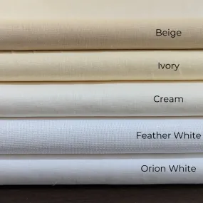 Pure Linen Fabrics in Natural, White Colors by the meter