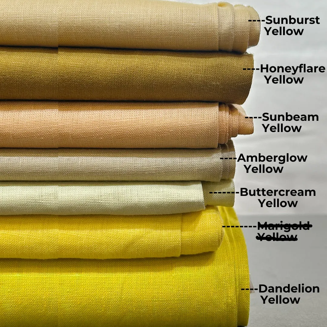 Pure Linen Fabrics , Yellow Color Based fabrics for Shirts,Tops