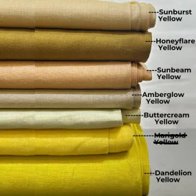 Pure Linen Fabrics , Yellow Color Based fabrics for Shirts,Tops