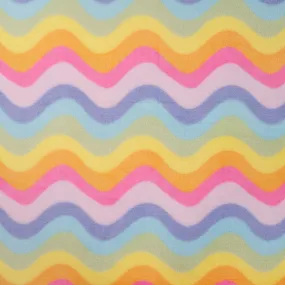 Rainbow Waves Cuddle Fleece Fabric