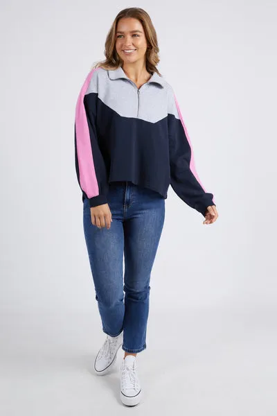 REBEL ZIP NECK FLEECE