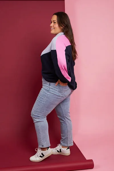 REBEL ZIP NECK FLEECE